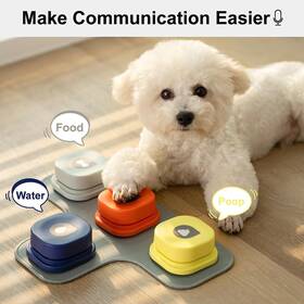 Mewoofun Qs02f Pet Communication Stickers Buttons Mat Dog Cat Train Recordable Talking