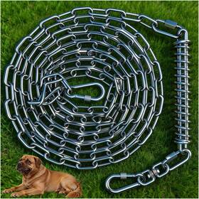 Molanz Mo-1sp Heavy Duty Dog Tie Out Chain With Spring For Yard 304 Stainless Steel 4mm Ch