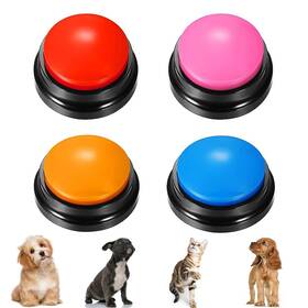 Molik 757377218100 Voice Recording Button 4 Color Dog Buttons For Communication Pet Training Bu Molik 757377218100 Voice Recording Button 4 Color Dog Buttons For Communication Pet Training Bu