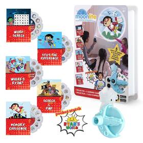 210078 Moonlite Mini Projector With 5 Ryans World Games - A New Way To Play Together 210078 Moonlite Mini Projector With 5 Ryans World Games - A New Way To Play Together
