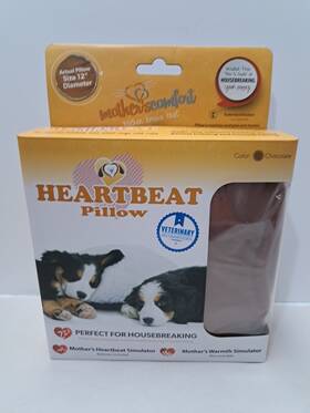 Mothers Comfort 850000661196 Puppy Pillow Heartbeat Simulator Microwavable Chocolate New