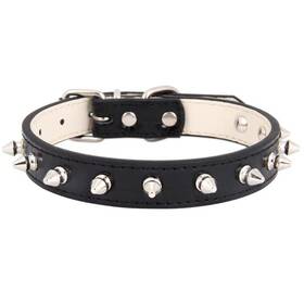 Muzieba 768659884203 Dog Collar With Spikes Rivet Leather Spiked Studded Pet Colla