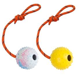 Nevperish 769937008120 2 Pack Dog Ball K9 On Rope For Reward Fetch Play 7cm 2.75... Fast Ship