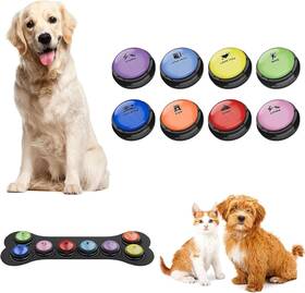 Nilone 721545615367 8 Color Dog Buttons For Communication Pet Training Set Talking Wi