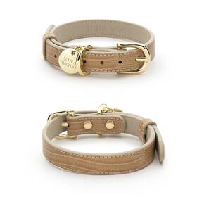 Nina Woof Nwcsmb22 Milan Vegan Leather Dog Collar - Padded Luxury With Adjustable Buckle