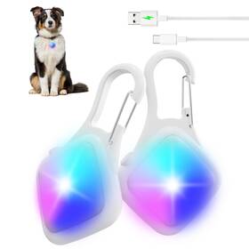 Nofukcn 797275187771 Dog Collar Light 4 Modes Rgb Lights For High Capacity Usb Recharge