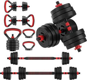 Olixis 720314560815 Adjustable Dumbbell Set 4 In 1 Changeable Dumbbells Black 60lbs