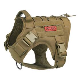 Onetigris Tg-gbx03 Tactical Dog Harness - Fire Watcher Comfortable Patrol Vest Coyote