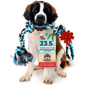Pacific Pups Products 860406001434 Large Dog Rope Toy For Dogs - 23.5 Inch Tug Of Wa