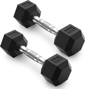 S01pp07a0008p-a2 Papababe Hex Dumbbell Set Rubber Encased Home Gym 8 Lb Pair Black S01pp07a0008p-a2 Papababe Hex Dumbbell Set Rubber Encased Home Gym 8 Lb Pair Black