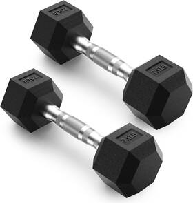 S01pp07a07d5p-a2 Papababe Hex Dumbbell Set Rubber Encased Home Gym 7.5 Lb Pair Black S01pp07a07d5p-a2 Papababe Hex Dumbbell Set Rubber Encased Home Gym 7.5 Lb Pair Black