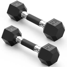 S01pp07d0006p-a1 Papababe Hex Dumbbell Set Of 2 6 Lb Dumbbells Pair Black S01pp07d0006p-a1 Papababe Hex Dumbbell Set Of 2 6 Lb Dumbbells Pair Black