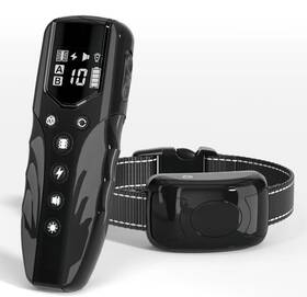 Patpet T710 Electronic Dog Training Collar Remote And Receiver - All Breeds Black