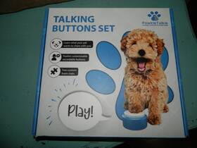 Pawkietalkie 860004576334 12 Recordable Talking Buttons 2 Custom Mats For Pets With Stickers