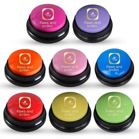 Svy23 Paws And Smiles Dog Talking Buttons 8-pack Recordable For Communication Traini