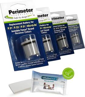 Perimeter Technologies 611138551779 Invisible Fence Collar Battery - Brand 4 Pack