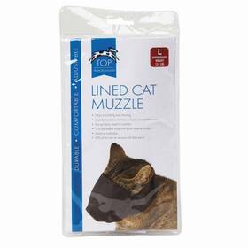 Pet Edge Tp640118 Tp Lined Nylon Cat Muzzle L Over 12lb