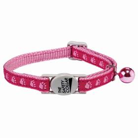 Pet Edge Za12275 Mt Twotone Pawprint Collar Pnk