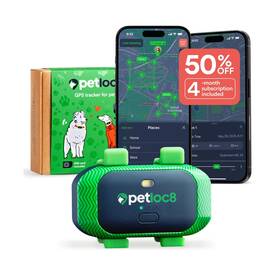Petloc8 850069040093 Gps Pet Tracker For Dogs - Dog Fits On Your Pets Collar Wa... Fast Ship