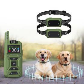 Petnology Tz-f382-green Invisible Dog Fence With Two Collars Wireless System For Multi-dog