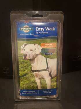 Petsafe 729849164437 Deluxe Easywalk No Pull Harness Medium Dog Teal/gray Reflective Nylon