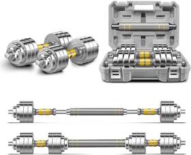 Phoeros 784135663506 Adjustable Dumbbell Set - 44/66/88 Lbs Weights Barbell