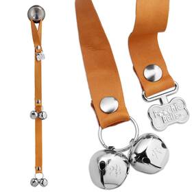 Poochiebells 687398363728 Lux Leather Usa Handcrafted Dog Doorbell Trusted By Pros And Pet Owners For 15