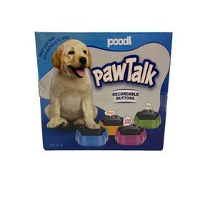 Poodl 850026753011 Talking Paws Recordable Dog Buttons Training Dogs Obedient Puppy Pawtalk