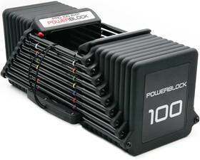 5-100 Powerblock 810129690606 Pro 100 Adjustable Dumbbell Sold As A Single Unit Lb Black