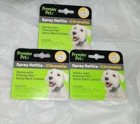 86787 Premier Pet 3x Anti Bark Dog Collar Spray Refills 2x 0.11 Oz Cartridges Nip 86787 Premier Pet 3x Anti Bark Dog Collar Spray Refills 2x 0.11 Oz Cartridges Nip