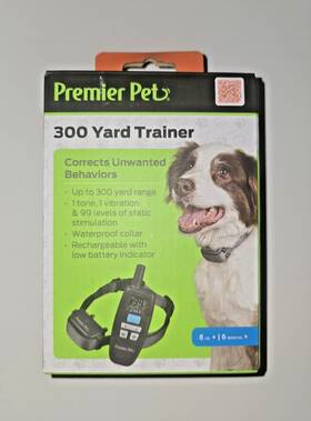 Premier Pet Gdt17-16538 300 Yard Trainer Waterproof Collar For 8lb/6month Dogs Rechargeable