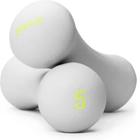 Rage Fitness 810023160915 Dumbbell Hand Weight Sold In Pairs Pvc Coated Texturized Gray 5.0 Pounds
