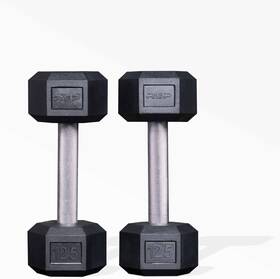 Rep 785339851676 Fitness Rubber Hex Dumbbell S - Singles 55lb And Pairs 12.5 Lb Pair