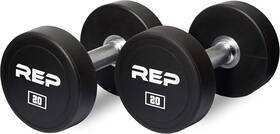 Db-5000-020 Rep Fitness Urethane Coated Round Dumbbells 5 To 100 Lbs Singles 20lb Pair Db-5000-020 Rep Fitness Urethane Coated Round Dumbbells 5 To 100 Lbs Singles 20lb Pair