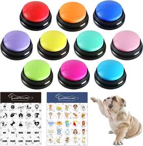 Rbs-6m-1 Ribosy Dog Buttons For Communication 10 Pcs Speech Training Buzzers With 50 Rbs-6m-1 Ribosy Dog Buttons For Communication 10 Pcs Speech Training Buzzers With 50