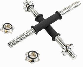 Rowland Harbor 786592098761 Threaded Dumbbell Black Durable Rubber 32cm/12.6inch Silver