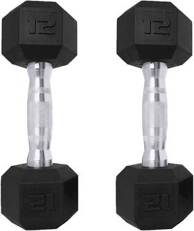 Saorzon 665321601338 Dumbbells Set Of 2 Exercise Fitness Dumbbell For Home Gym Free Black