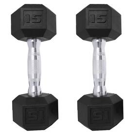 Srn11-15lb-2 Saorzon Dumbbells Set Of 2 Exercise Fitness Dumbbell For Home Gym Free Black Srn11-15lb-2 Saorzon Dumbbells Set Of 2 Exercise Fitness Dumbbell For Home Gym Free Black