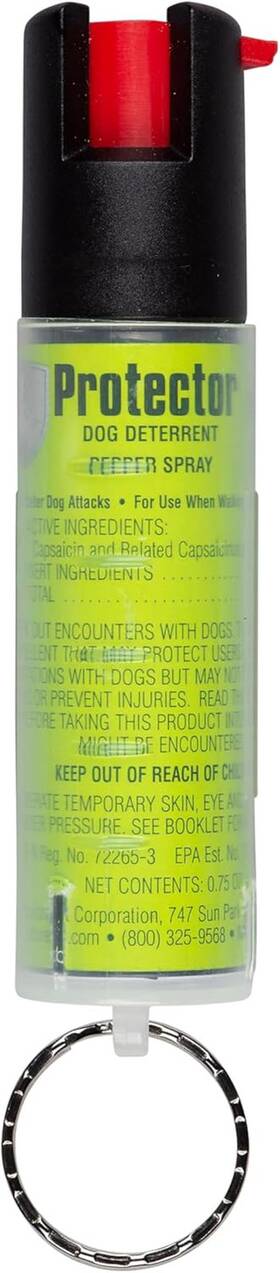 Security Equipment Corporation Srp-kr-02 Sabre Protector Dog Spray With Key Ring 14 Bursts 12-foot 4-meter Range Hum