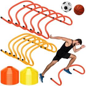 Qar-seenelling-1949 Seenelling 32 Pcs 6 Inch Agility Training Hurdles Speed And Marker Cones Eq