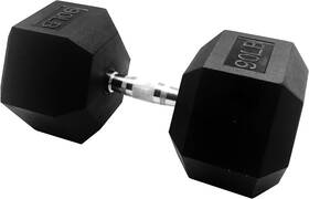 Signature Fitness 810133186331 Premium Rubber Encased Hex Dumbbell Black Signature Fitness 810133186331 Premium Rubber Encased Hex Dumbbell Black