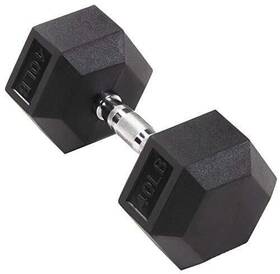 Signature Fitness Spz-hex40s Colored Rubber Encased Hex Dumbbell Pairs Or Sets Black