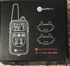 Slopehill 1637484 Remote Dog Training Collar Black Waterproof Pet Obedience Aid