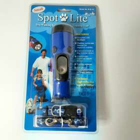Spot Lite 897388001107 Dog Walking Safety Light With Training Tool Blue Small New