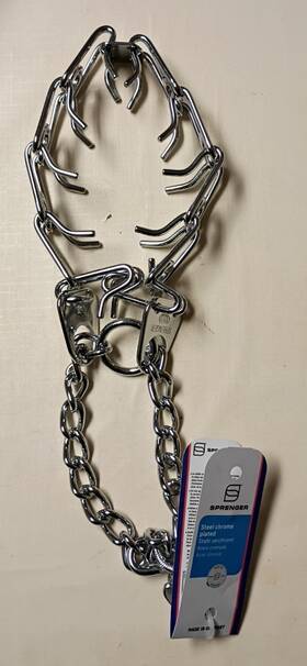 Sprenger 022853123541 Herm Steel Chrome Plated Prong / Pinch Dog Training Collar 25 Inch Large