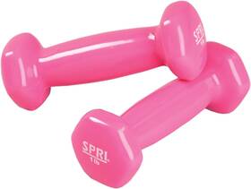 Spri 759026463220 Dumbbells Hand Weights Set Of 2 - Vinyl Coated A Pink 1-pound