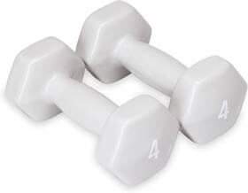 Spri 759026463251 Dumbbells Hand Weights Set Of 2 - 4-pound D Light Grey
