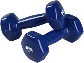 Spri 759026463268 Dumbbells Hand Weights Set Of 2 - Vinyl 5-pound E Dark Blue