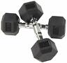Spz-hex10p Rubber Encased Hex Dumbbell In Pairs Or Singles Pounds Pair