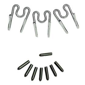 Supet Training-chain-0003d Dog Prong Collar Extra Links With Rubber Cups Set Of 3 Chrome